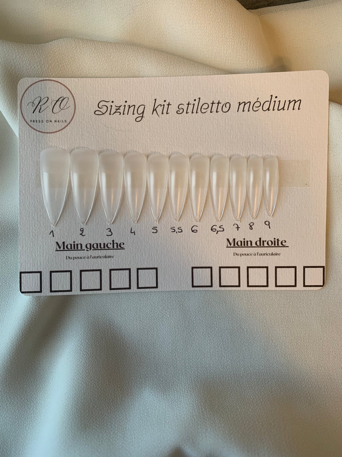 Sizing kit